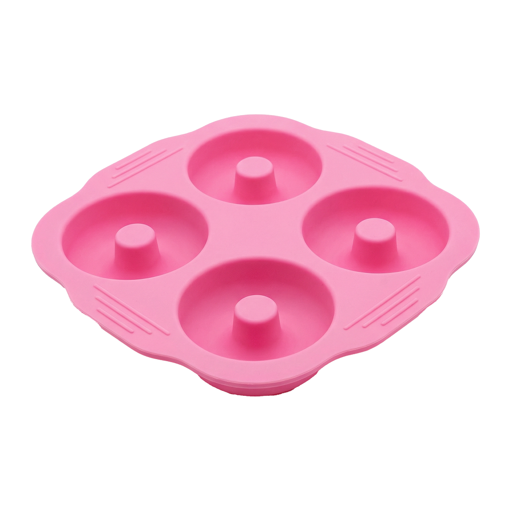 Siliconen donutvorm 19 x 20.5 cm | roze kleur