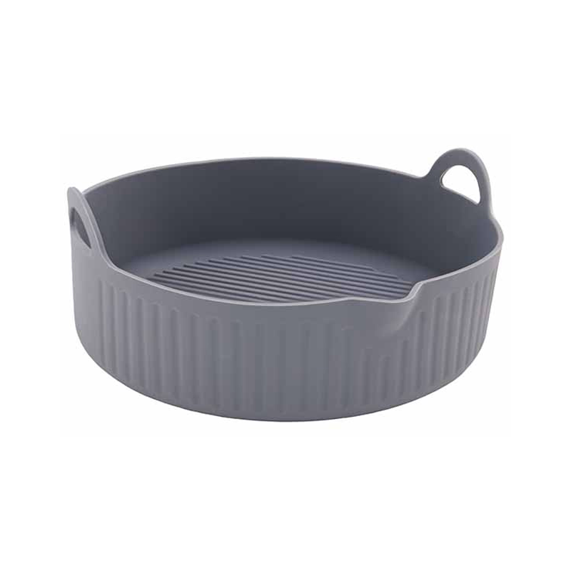 Airfryer Mandje Silicone Donkergrijs – Ø19 × H7,8 cm