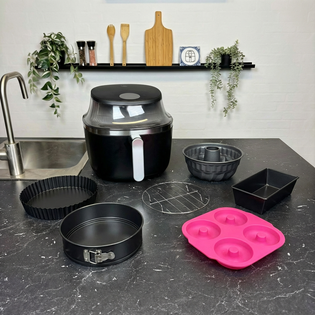 6 - delige accessoires set voor XXL Airfryer (Donutvorm)