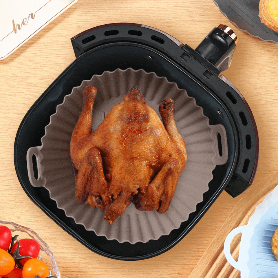 Herbruikbare siliconen airfryer vorm | Grijs