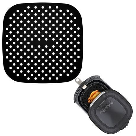 Siliconen matje voor in het Airfryer mandje | kleur: zwart