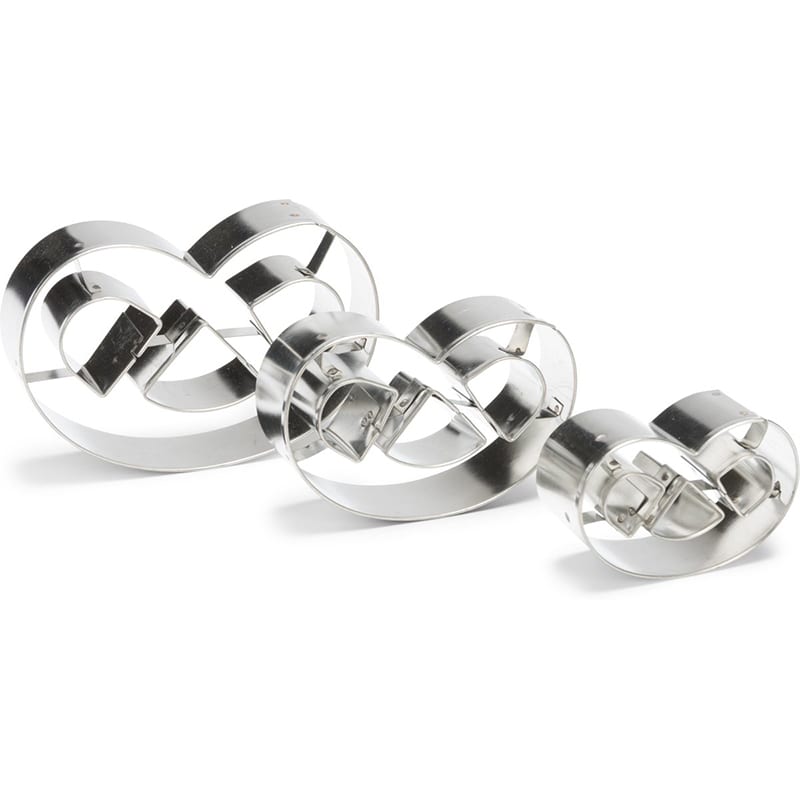 Patisse uitsteekvormen set - Krakelingen - RVS - 3 delig