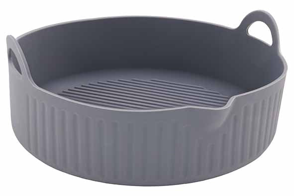 Airfryer Mandje Silicone Donkergrijs – Ø19 × H7,8 cm
