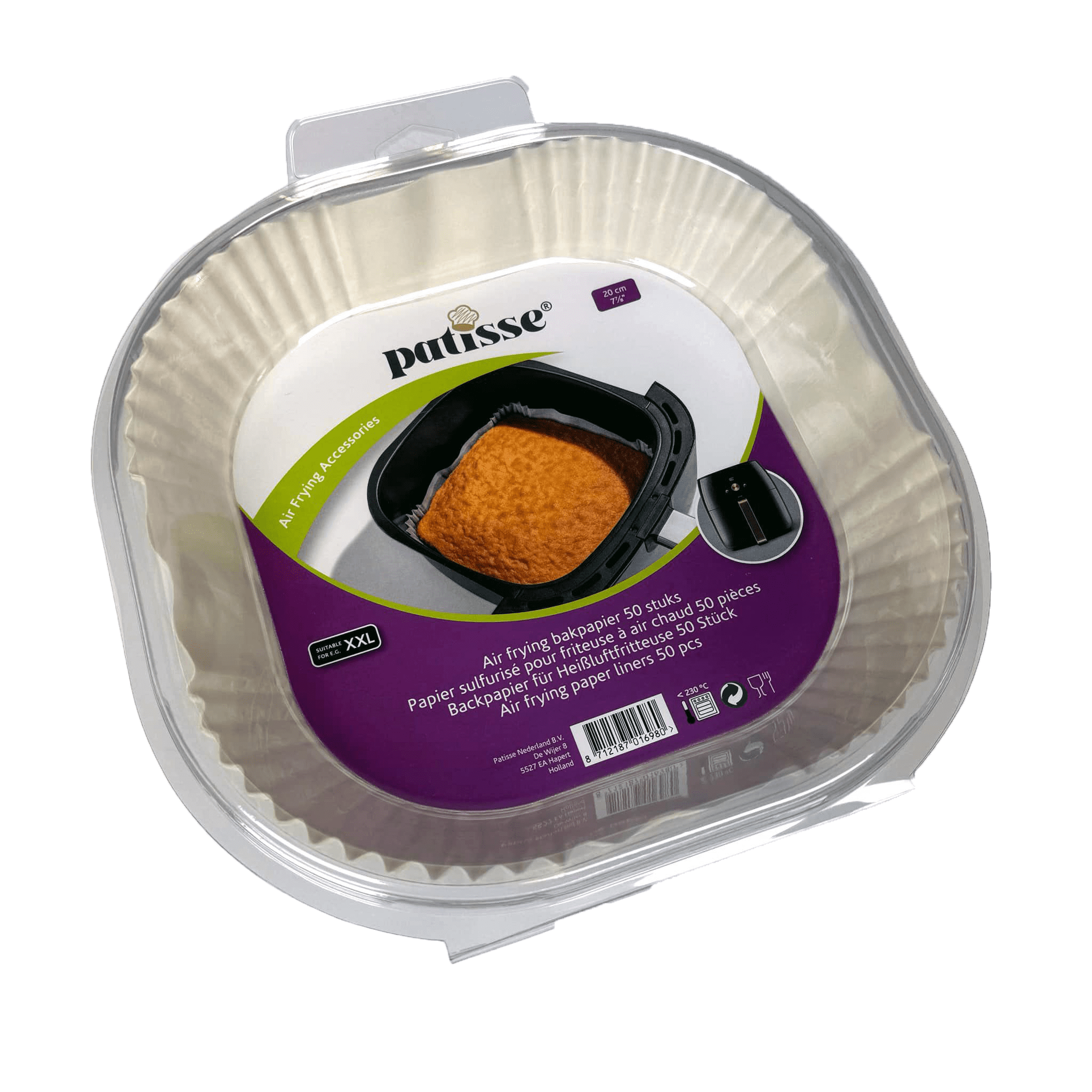 XXL patisse bakpapier 50 stuks (20 cm)