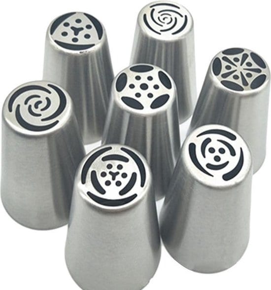 Patisse Spuitmondset Bloemen 3,8 Cm Rvs Zilver 6-delig