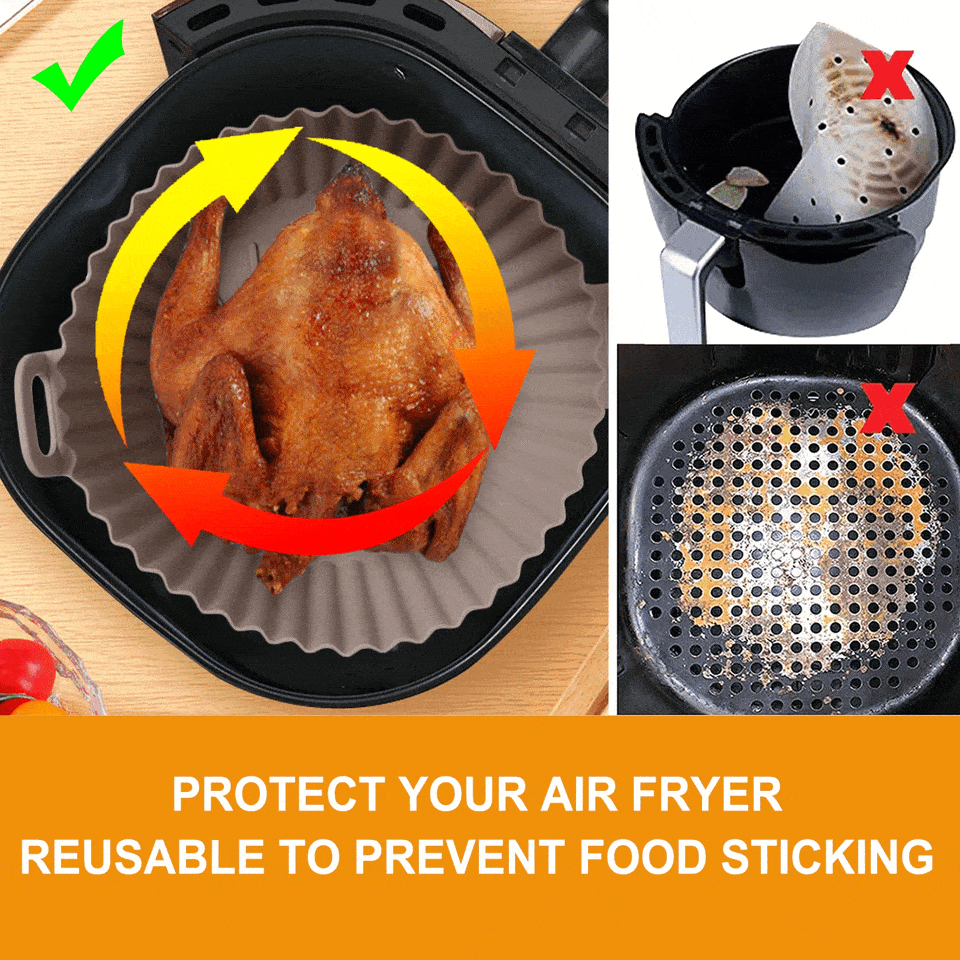 Herbruikbare siliconen airfryer vorm | Grijs