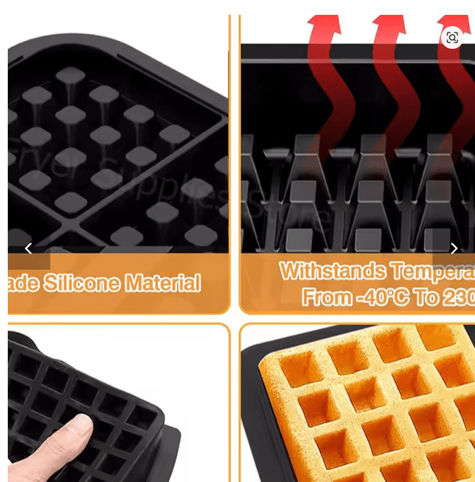 Dubbele wafelvorm voor dubbele Airfryers