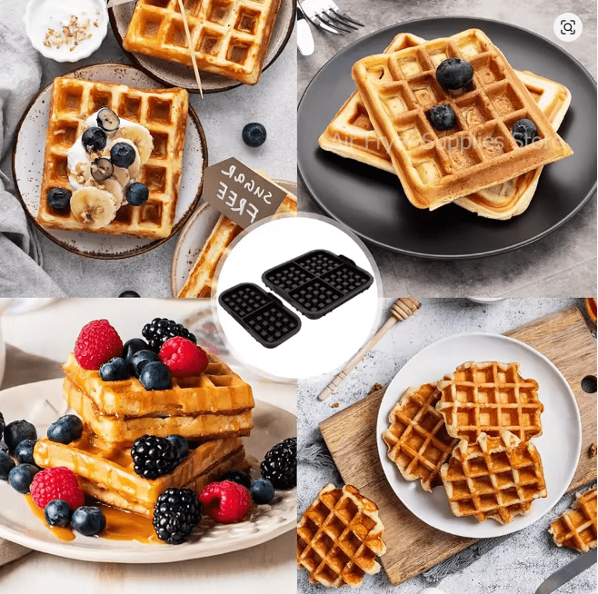 Dubbele wafelvorm voor dubbele Airfryers
