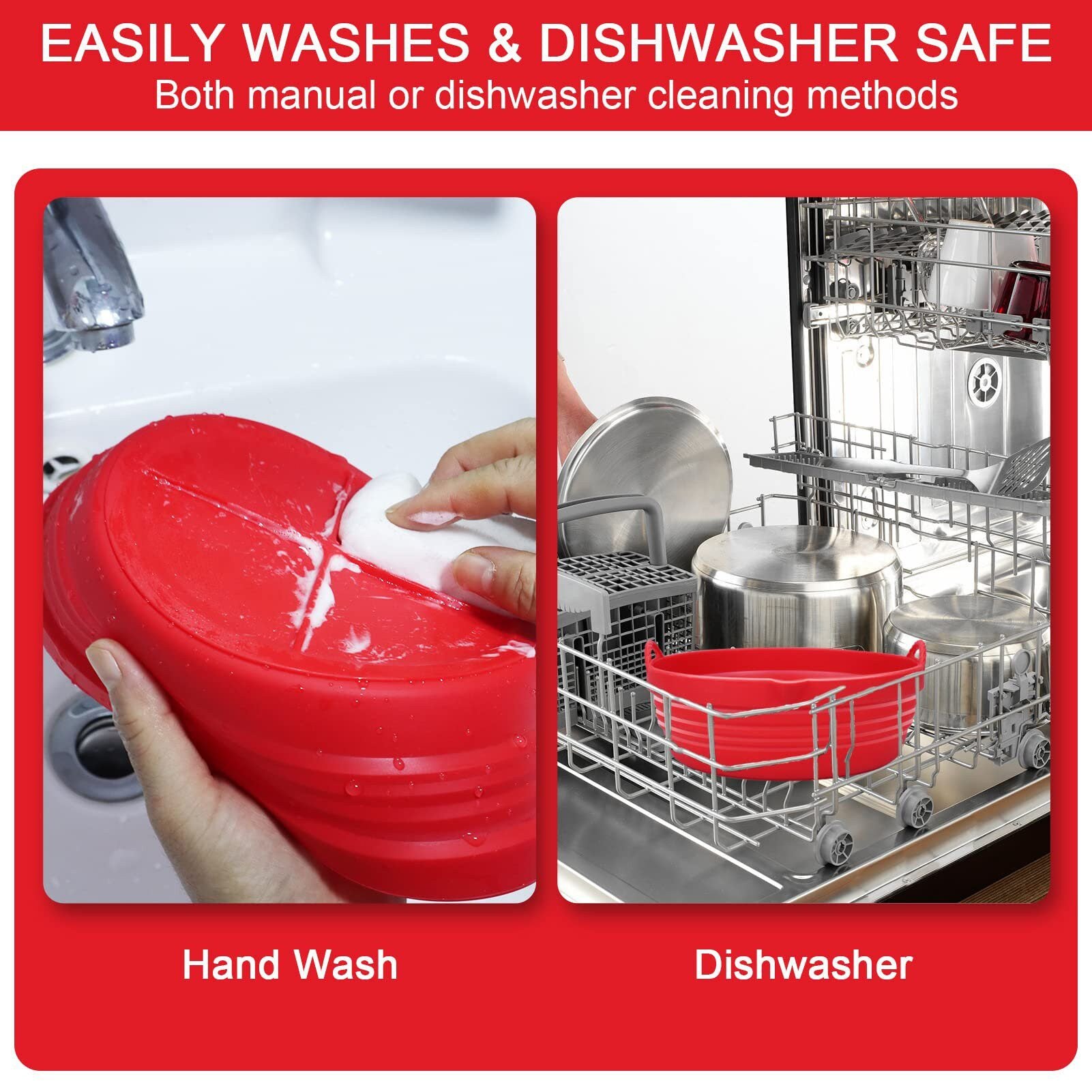 Opvouwbare Siliconen Airfryer bakvorm | 20 cm