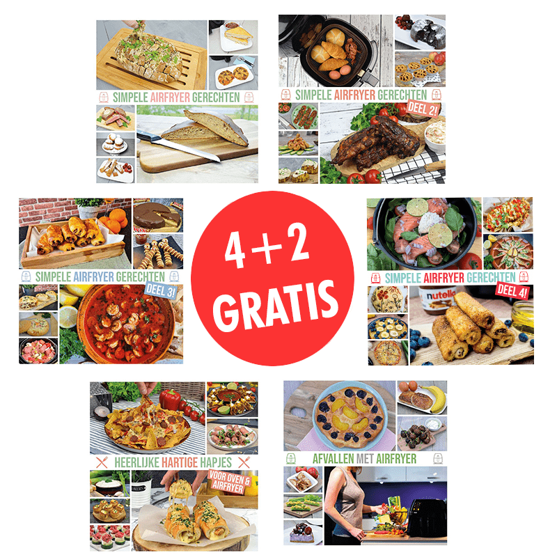 Aanbieding: Alle Airfryer kookboeken 4+2 Gratis!