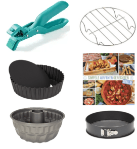 6 - delige accessoires set Simpele Airfryer Gerechten deel 3 kookboek voor de Airfryer 